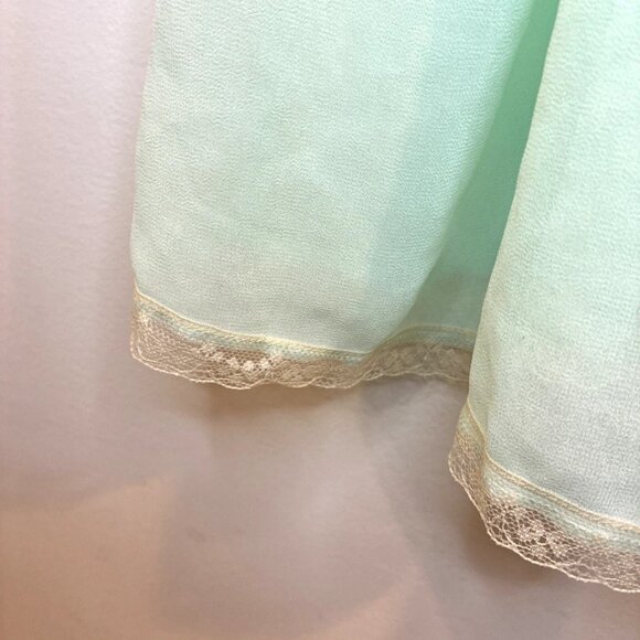 Victoria's Secret Mini Nightie Sz S Babydoll Lace Coquette Cottagecore Green - Picture 5 of 9